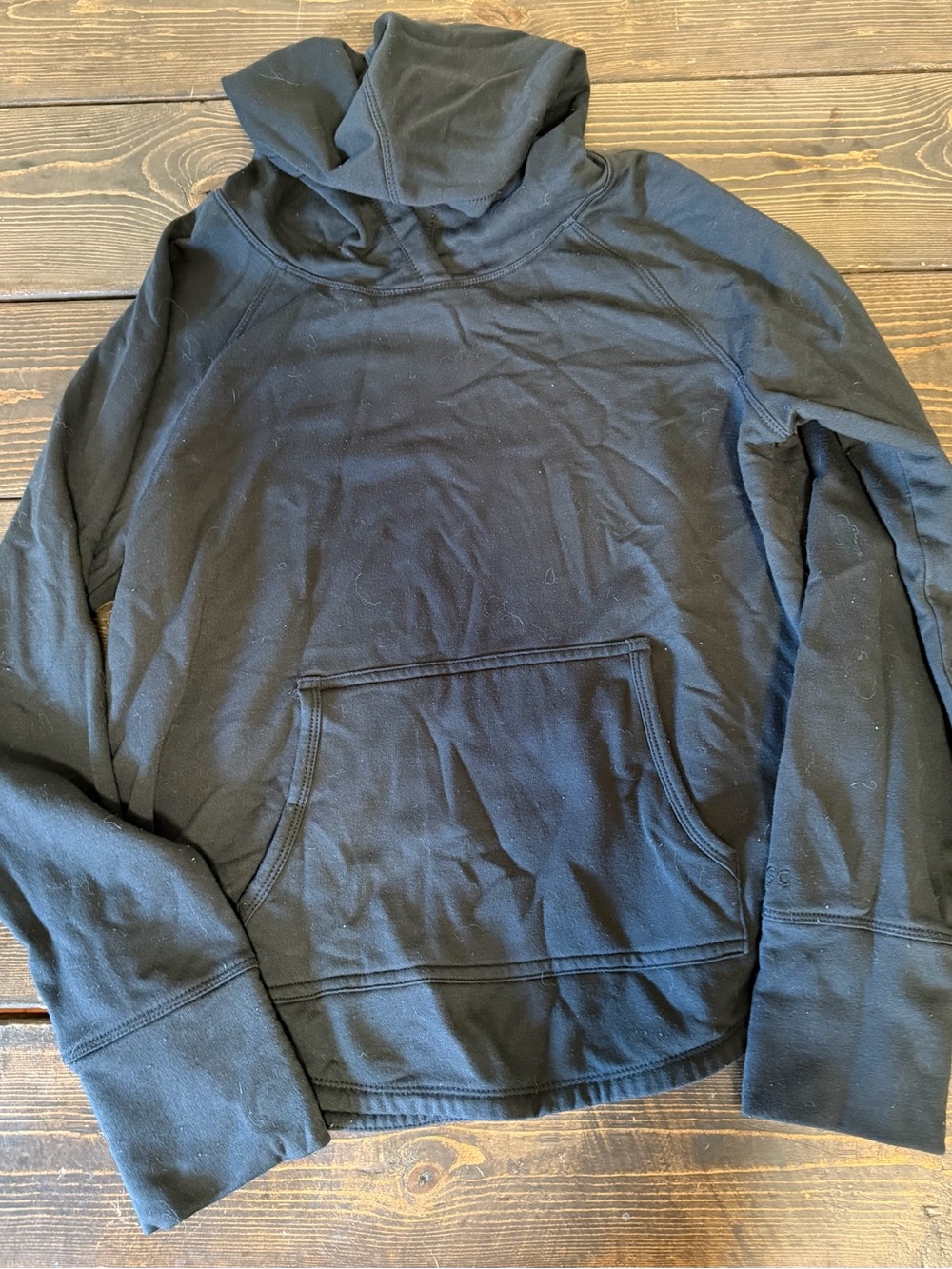 DSG Black Pullover Hoodie with Kangaroo Pocket